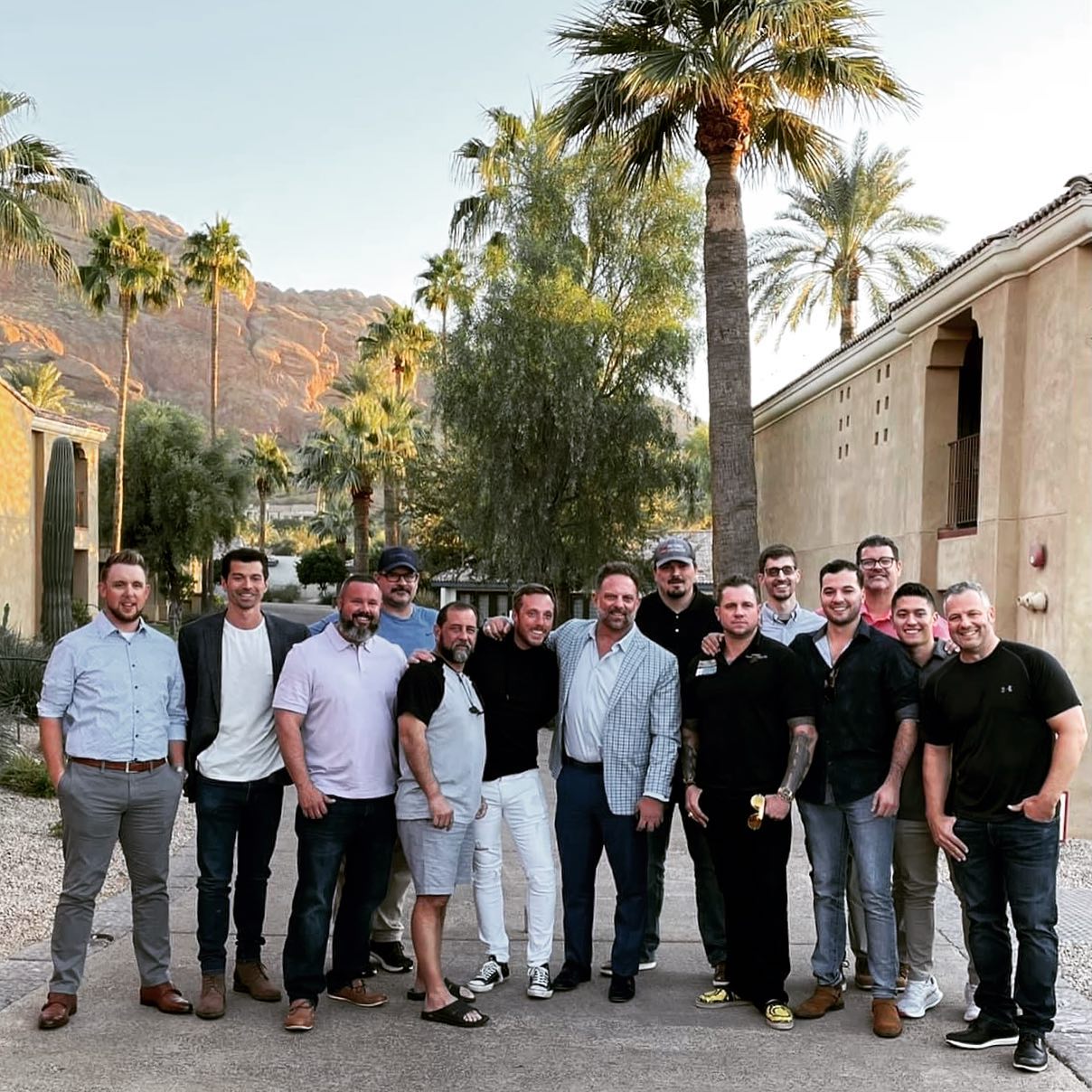 TJ Ware with roofing industry peers at an industry gathering.